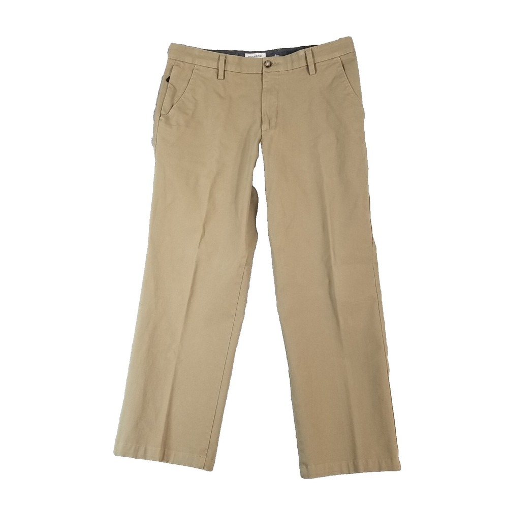 Dockers khaki chino pants men's 36x30 light brown straight comfort waist flex